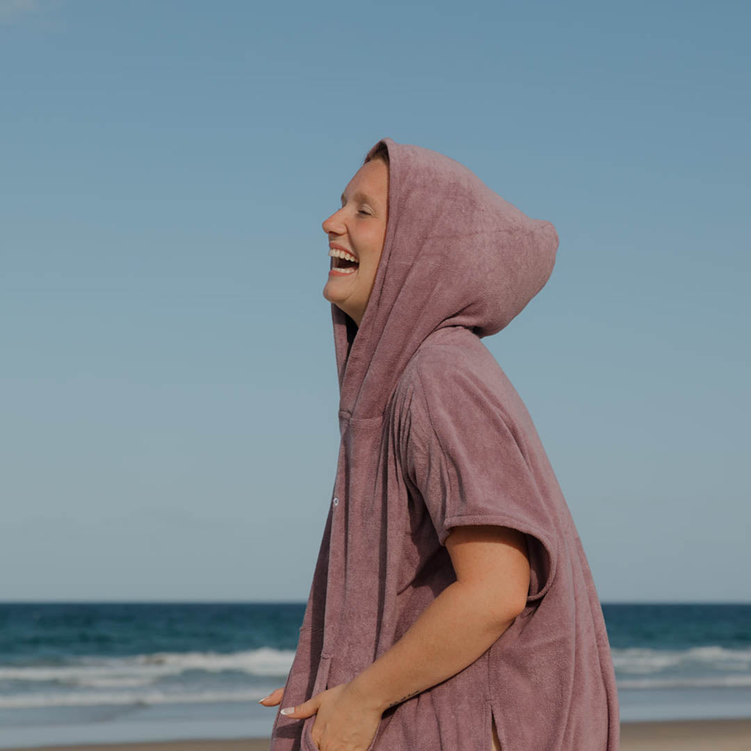 Adult Hooded Towel Poncho | Purple