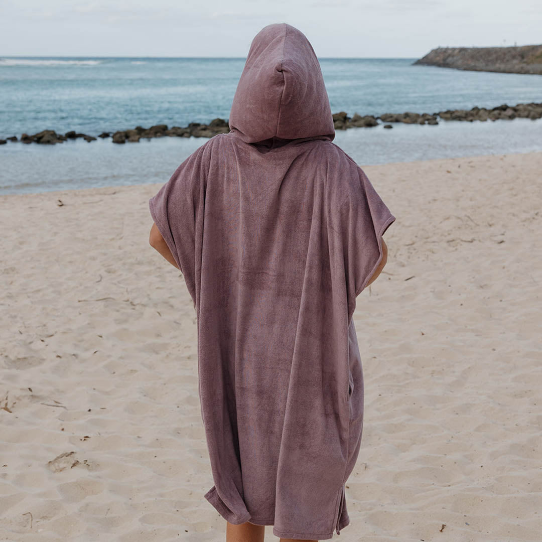 Adult Hooded Towel Poncho | Purple