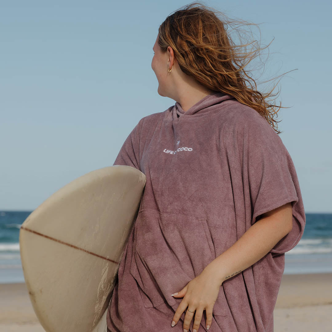 Adult Hooded Towel Poncho | Purple