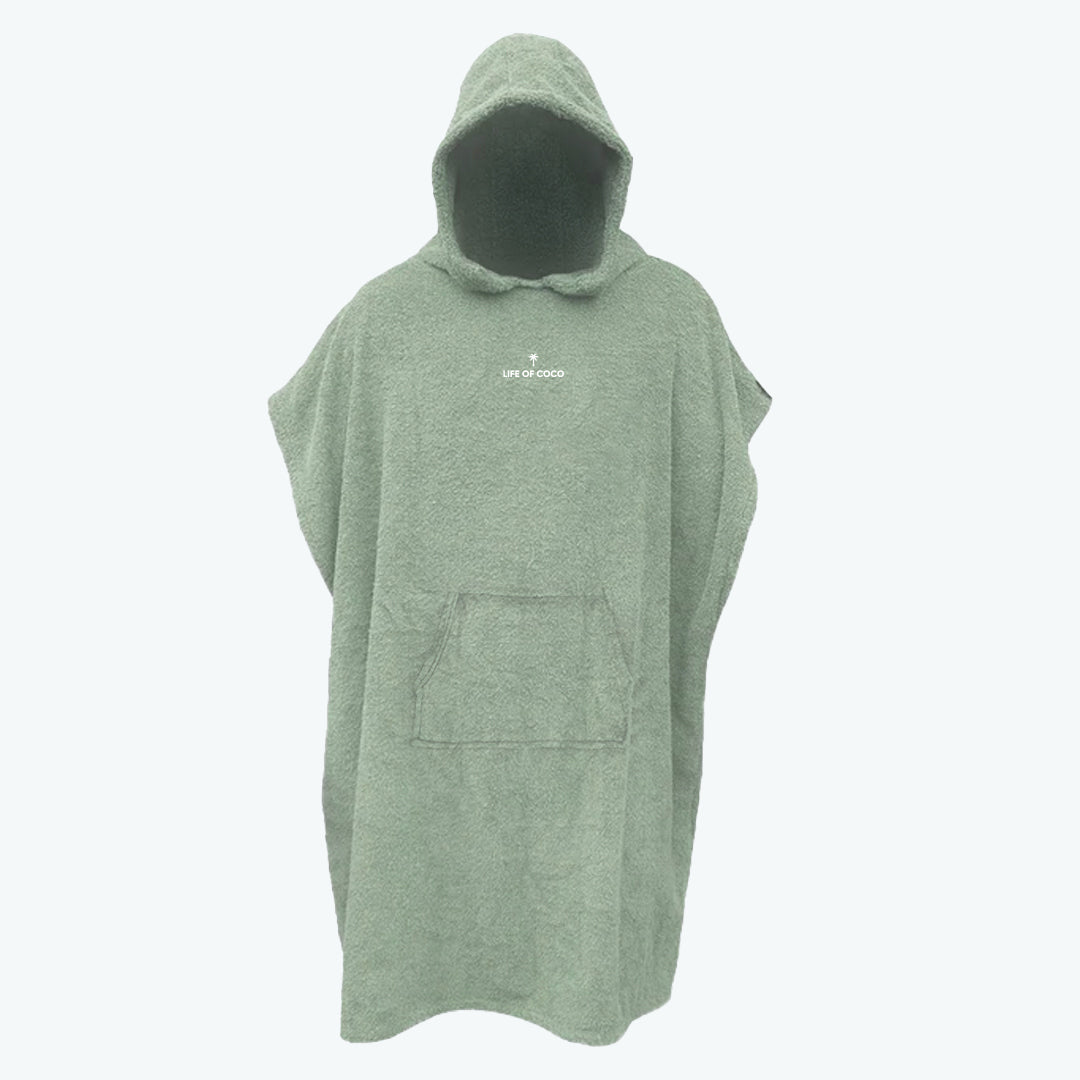 Pre-sale Adult Hooded Towel Poncho | Sage Green