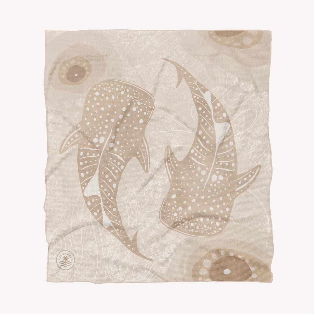 Ningaloo whale shark sand free beach towel