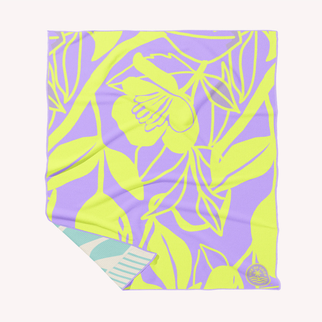 Sand Free Beach Towel Double Positano Lemon Sun