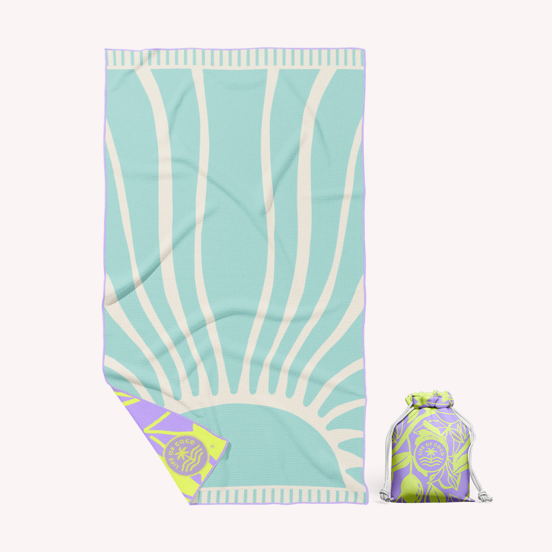 LOC Positano Lemon Sun Single Sand Free Beach Towel