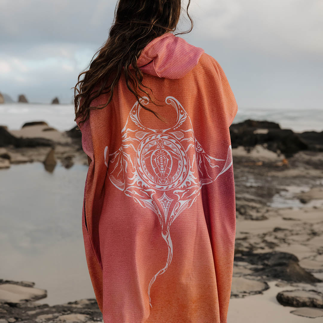 PRE ORDER Sand Free Adult Hooded Towel | Manta Sunset