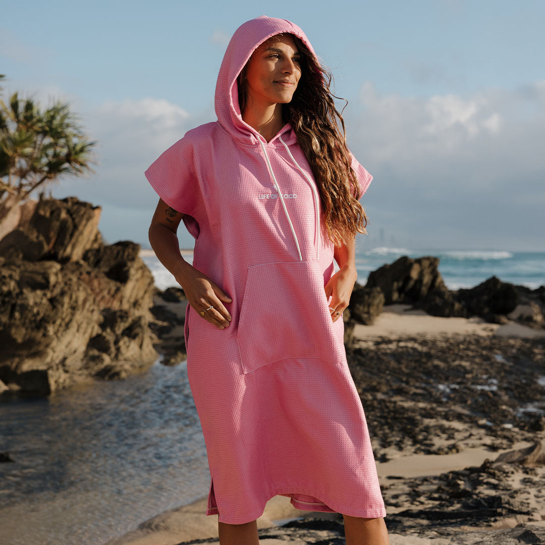PRE ORDER Sand Free Adult Hooded Towel | Pink