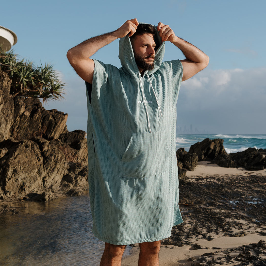 PRE ORDER Sand Free Adult Hooded Towel | Sage Green