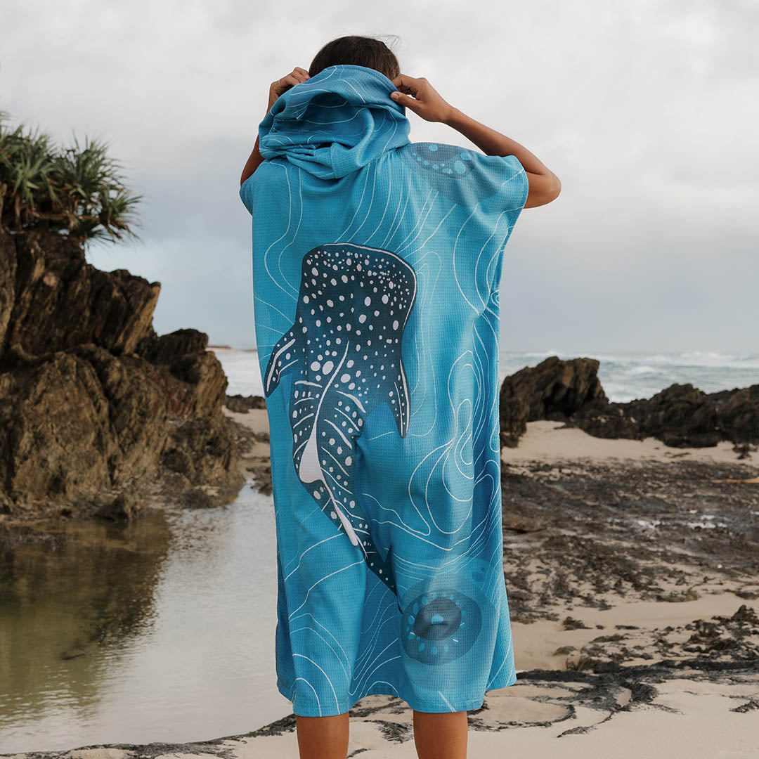 PRE ORDER Sand Free Adult Hooded Towel | Whale Shark