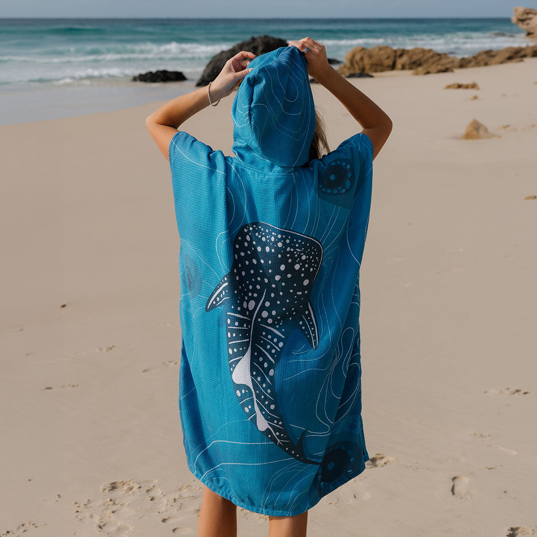 PRE ORDER Sand Free Adult Hooded Towel | Whale Shark