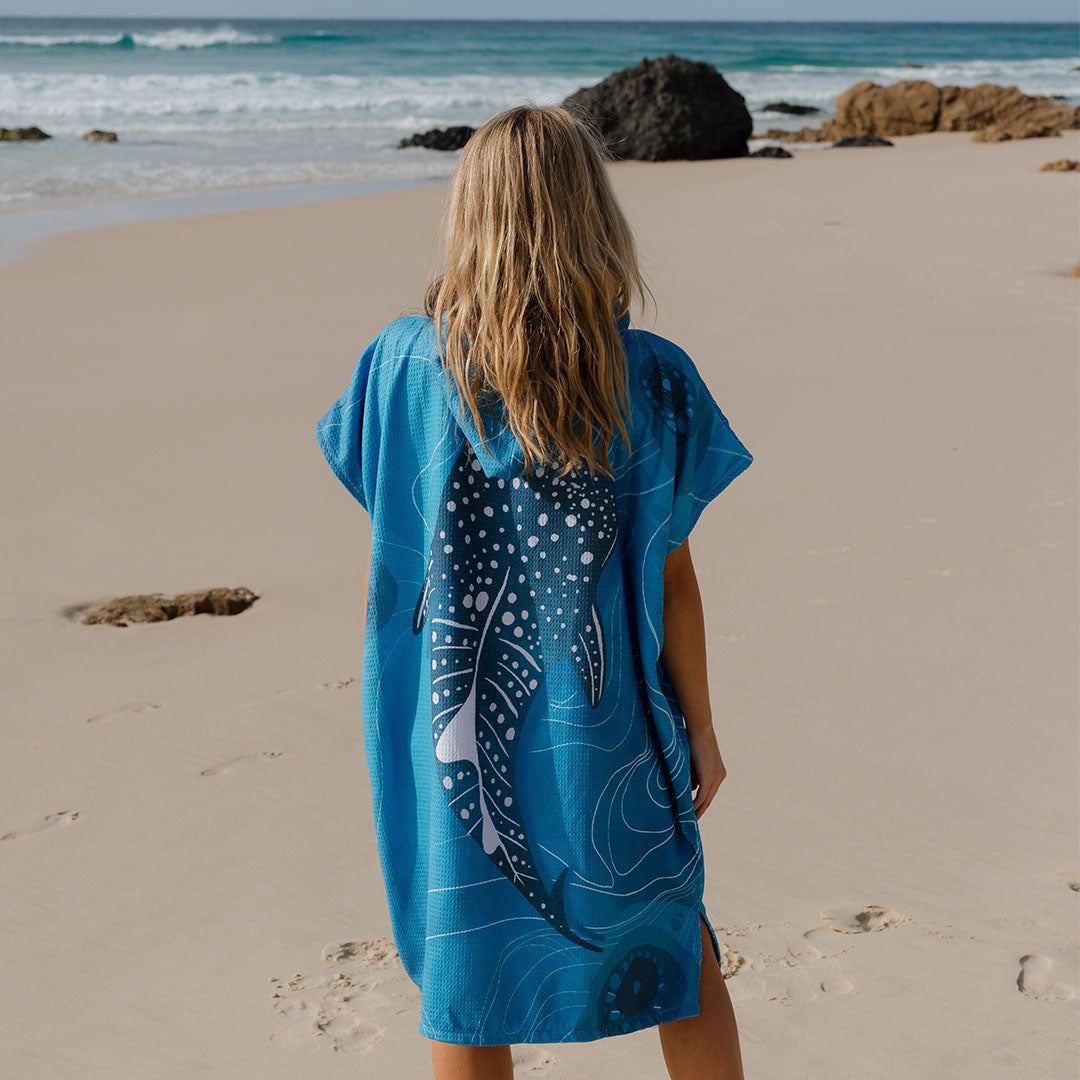 PRE ORDER Sand Free Adult Hooded Towel | Whale Shark