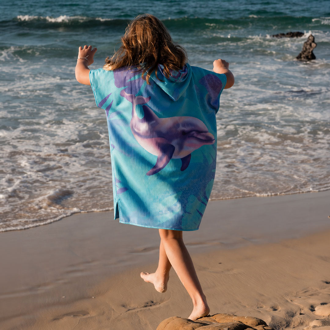 PRE ORDER Sand Free Kids Hooded Towel | Dolphin