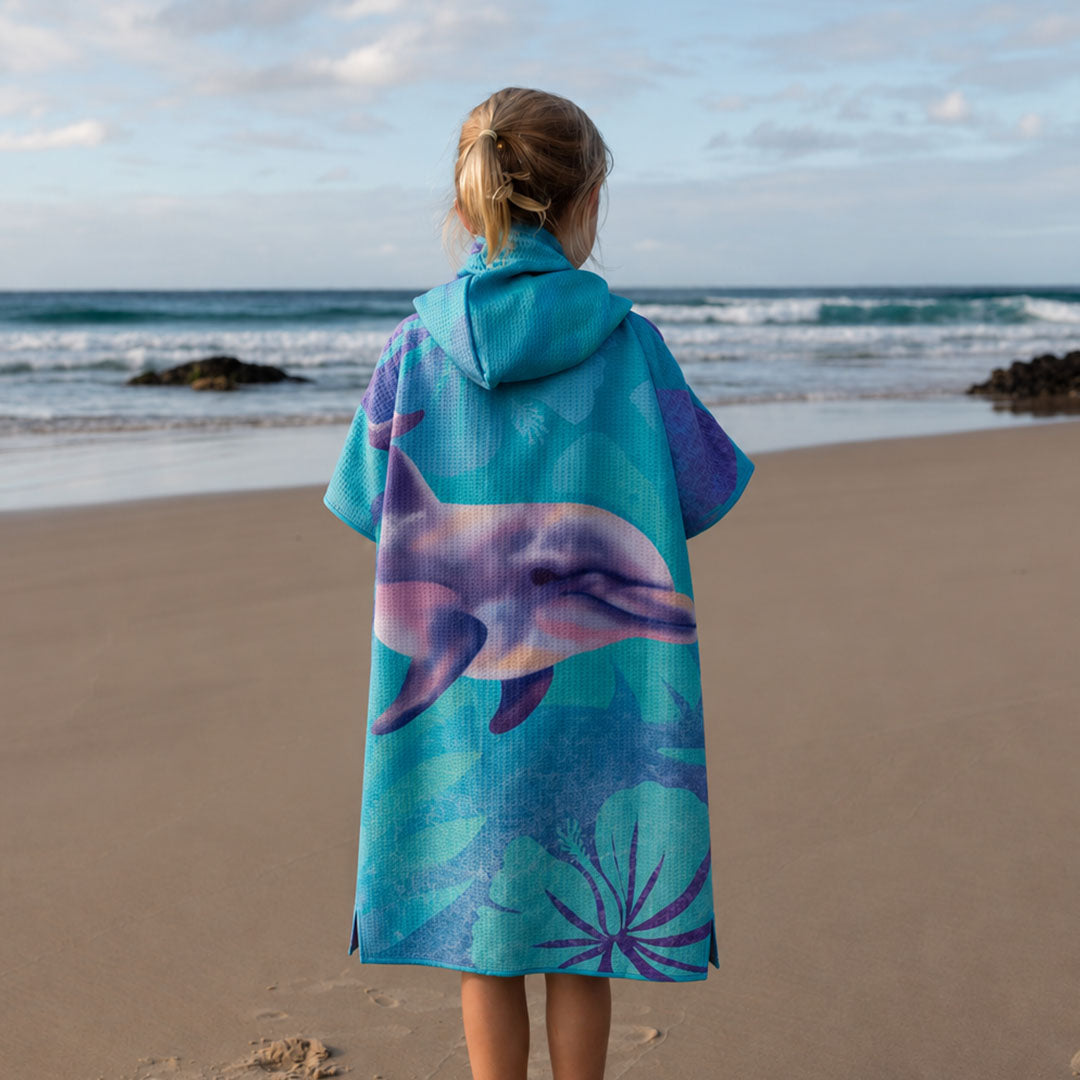 PRE ORDER Sand Free Kids Hooded Towel | Dolphin