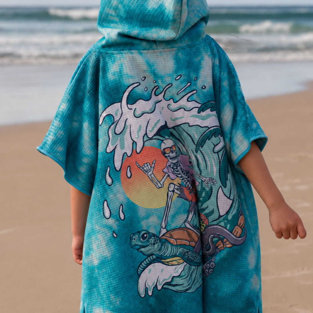 PRE ORDER Sand Free Kids Hooded Towel | Skeleton