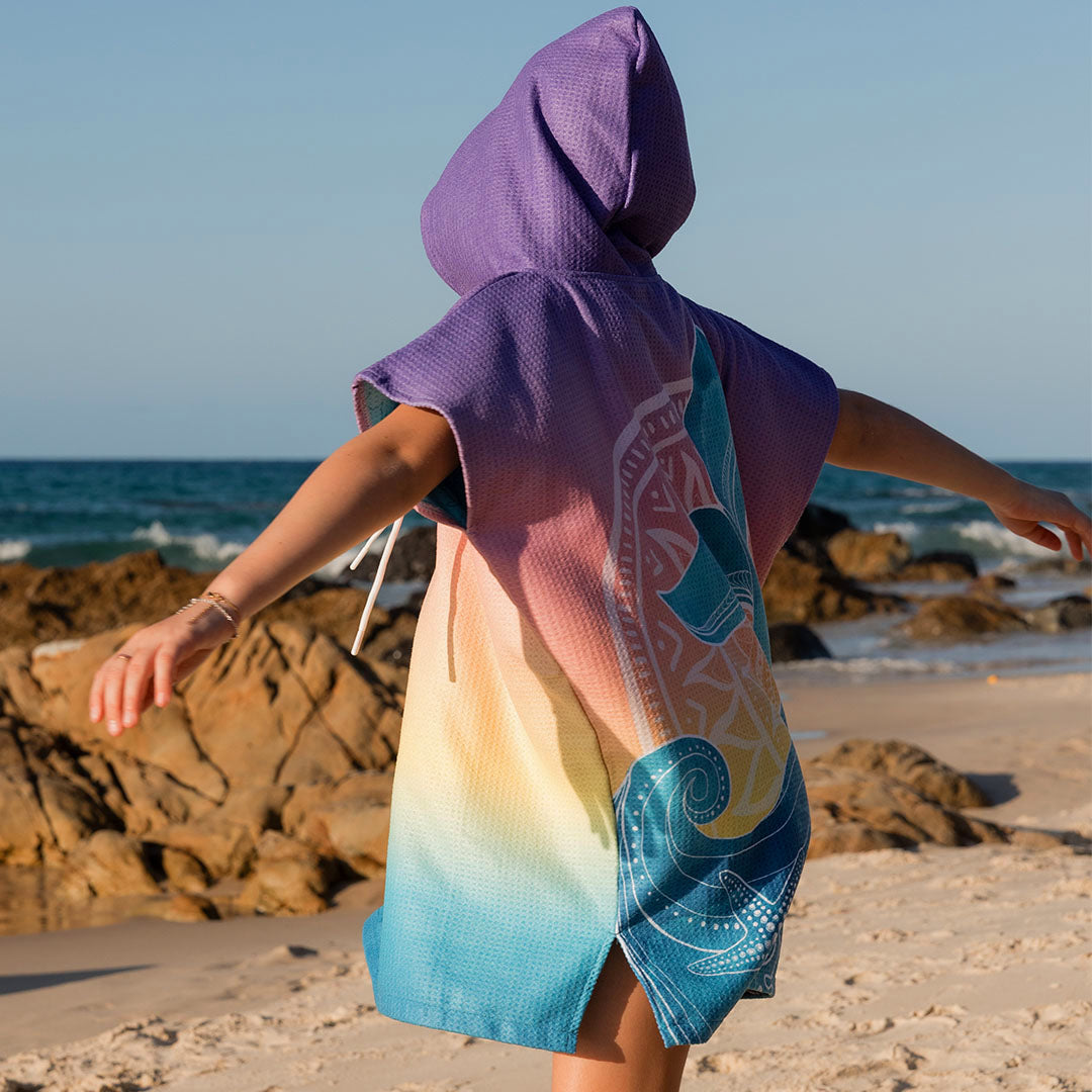 PRE ORDER Sand Free Kids Hooded Towel | Whale Tale