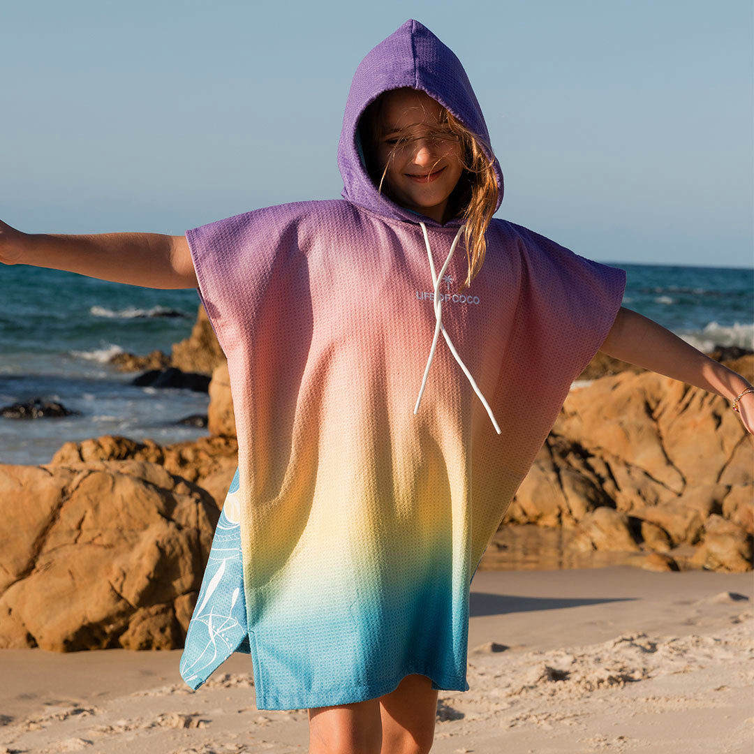 PRE ORDER Sand Free Kids Hooded Towel | Whale Tale
