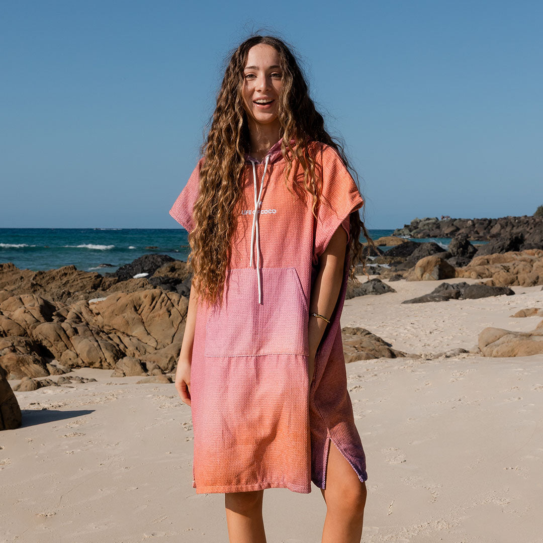 PRE ORDER Sand Free Teen Hooded Towel | Manta Sunset