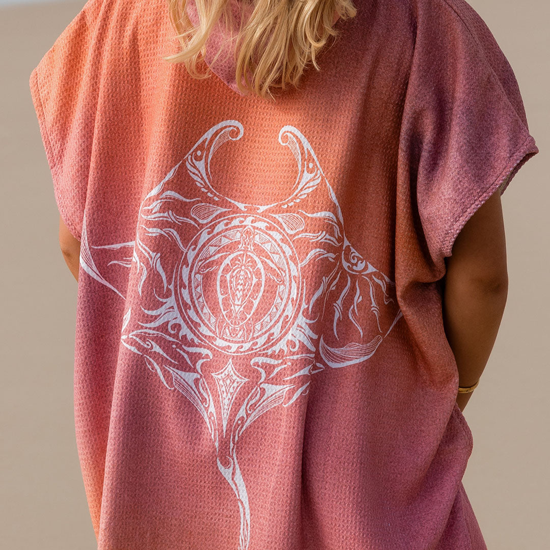 PRE ORDER Sand Free Teen Hooded Towel | Manta Sunset