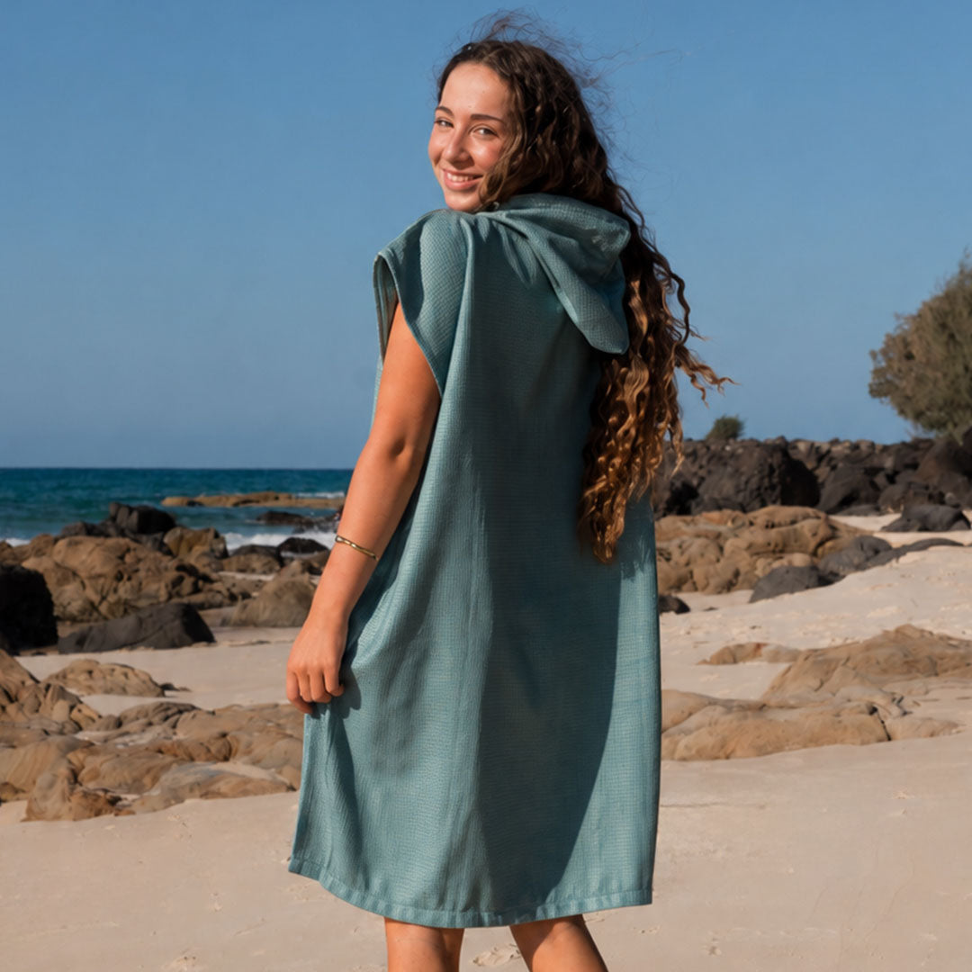 PRE ORDER Sand Free Teen Hooded Towel | Sage Green