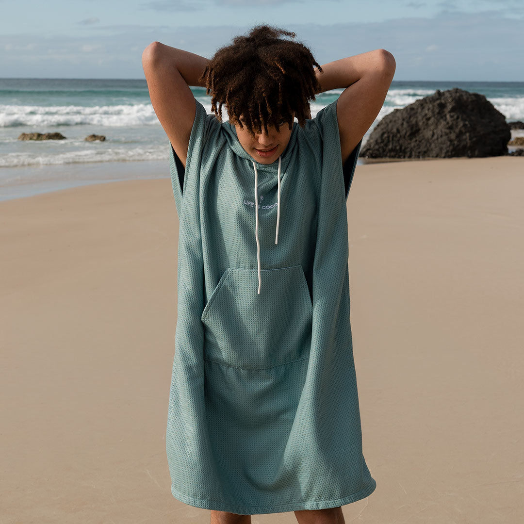 PRE ORDER Sand Free Teen Hooded Towel | Sage Green