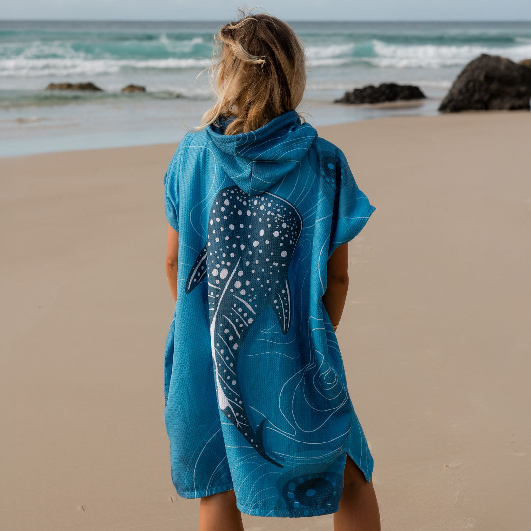 PRE ORDER Sand Free Teen Hooded Towel | Whale Shark
