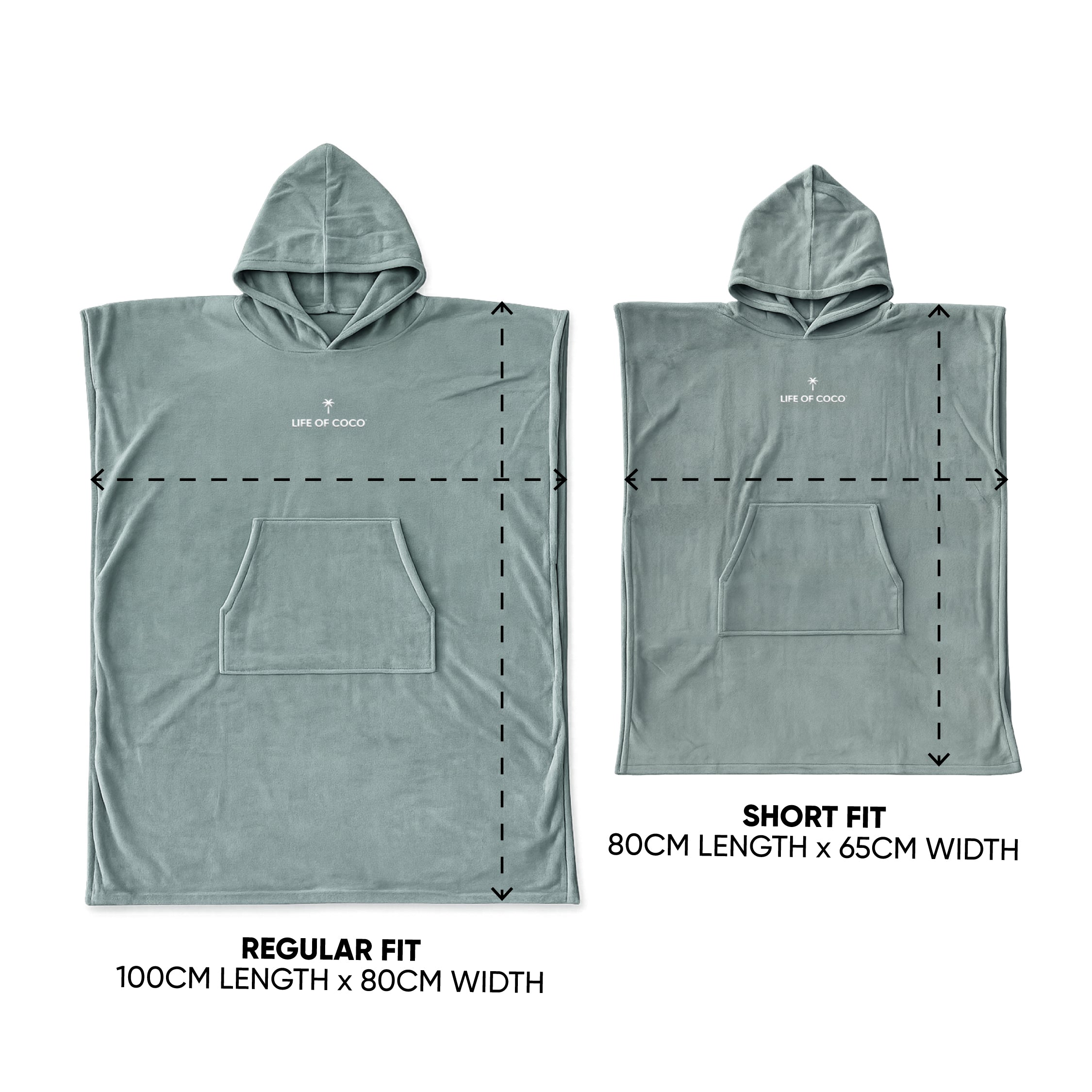 Adult Hooded Towel Poncho | Sage Green