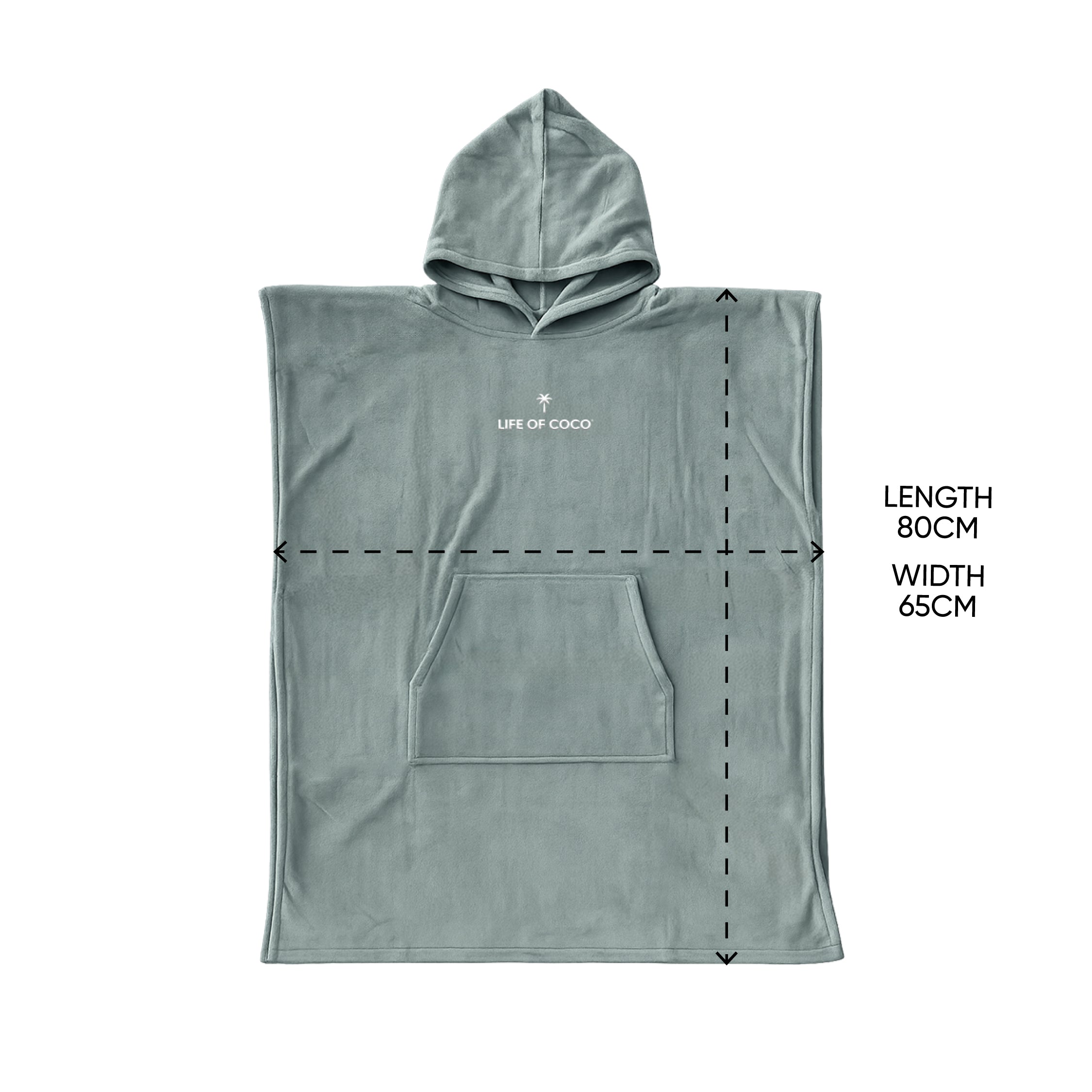 Teen Hooded Towel Poncho | Sage Green