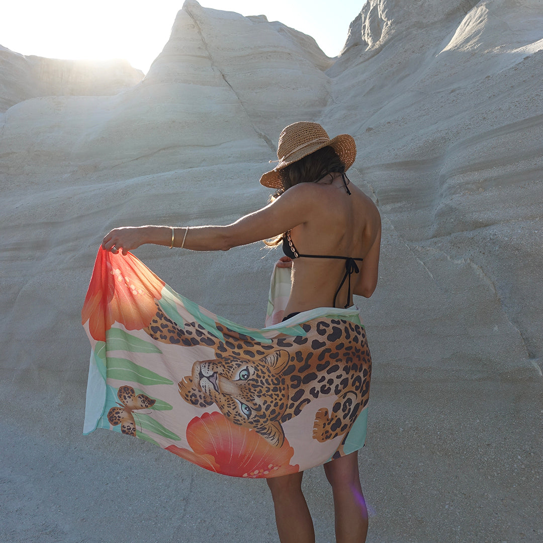 Mini Beach Sarong | Leopard Print