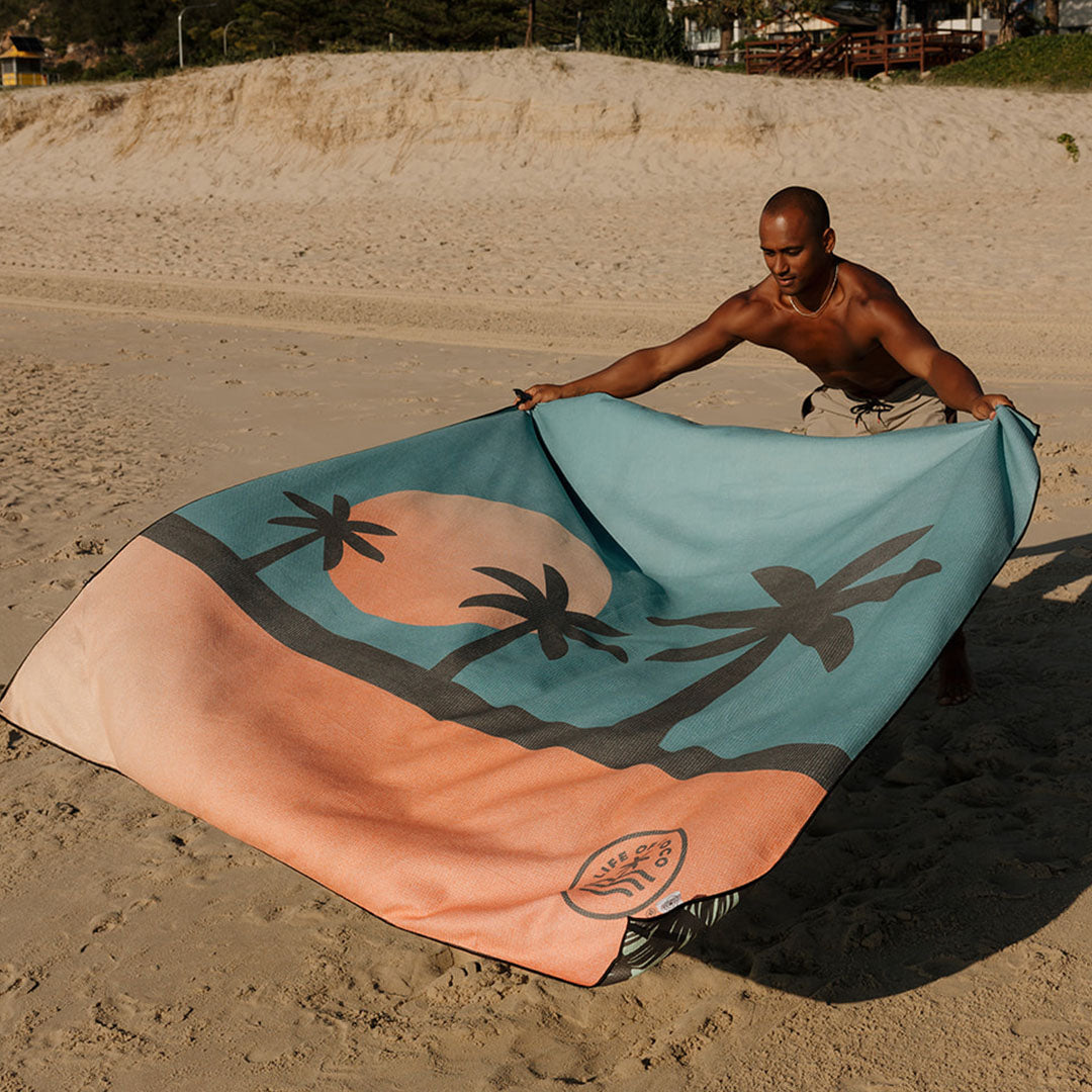 Sand Free Beach Towel | Double | Miami Sunset