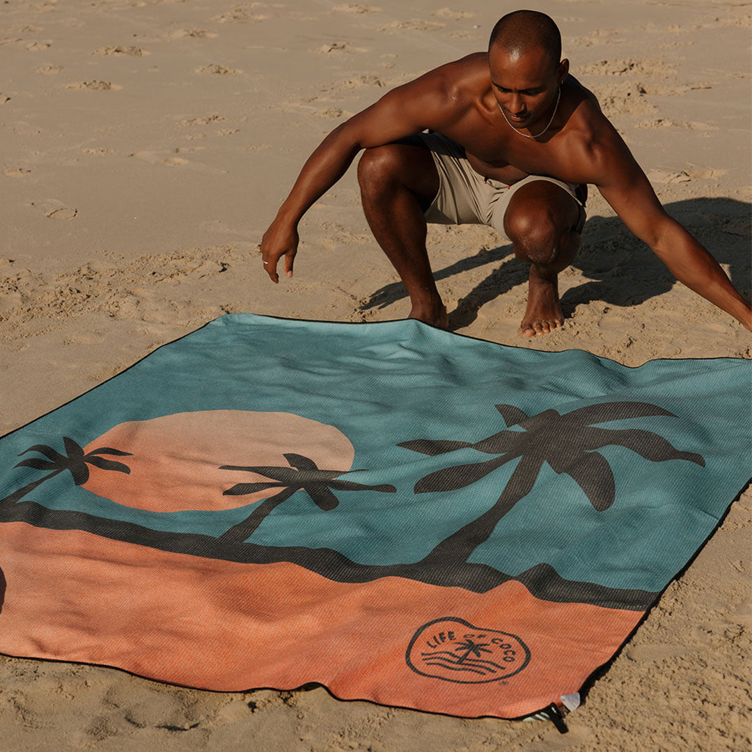 Sand Free Beach Towel | Double | Miami Sunset