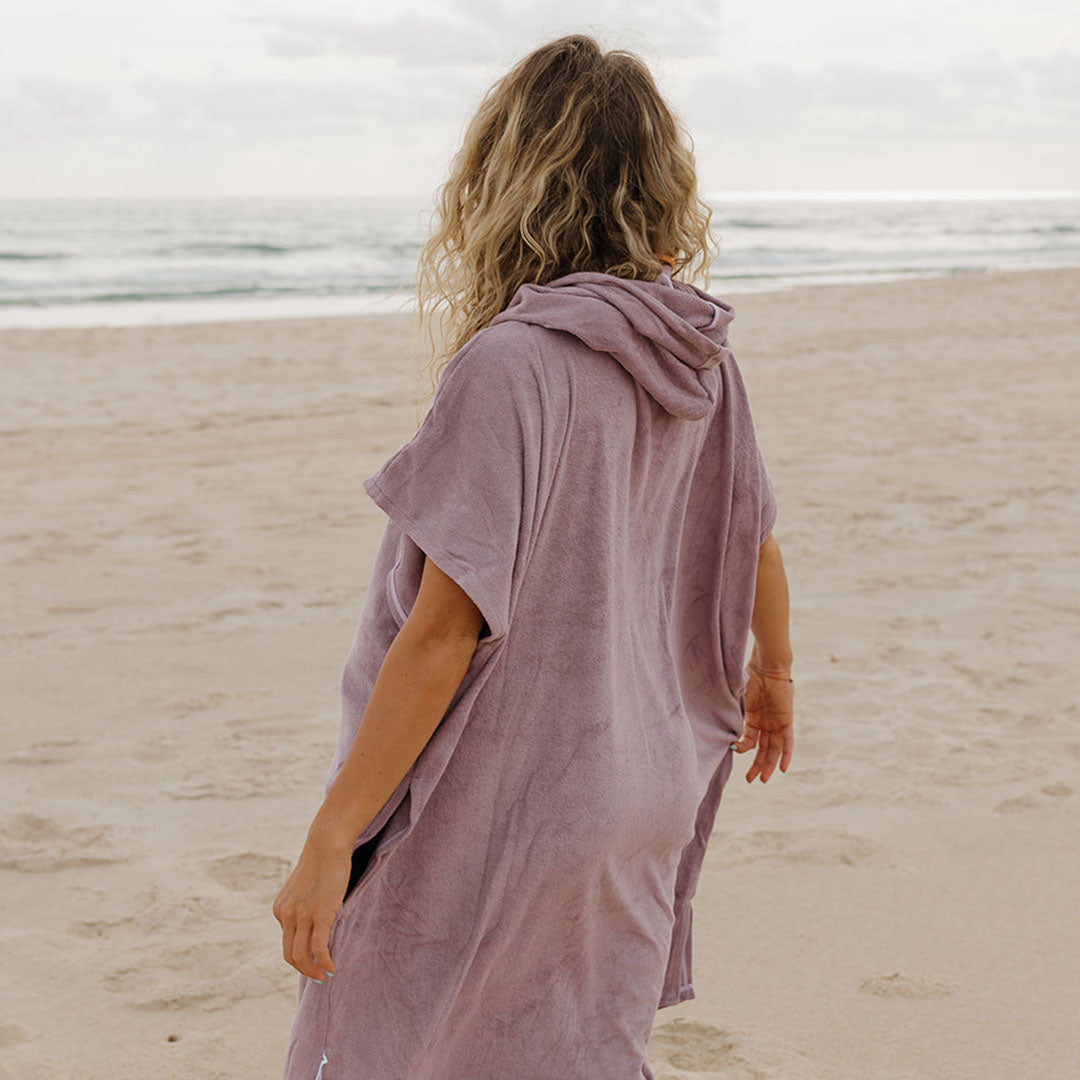 Adult Hooded Towel Poncho | Purple
