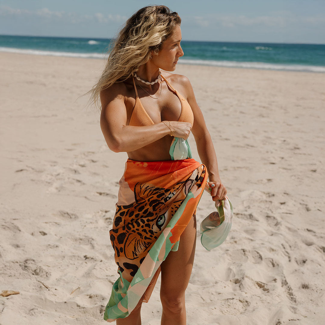 Maxi Beach Sarong | Leopard Print