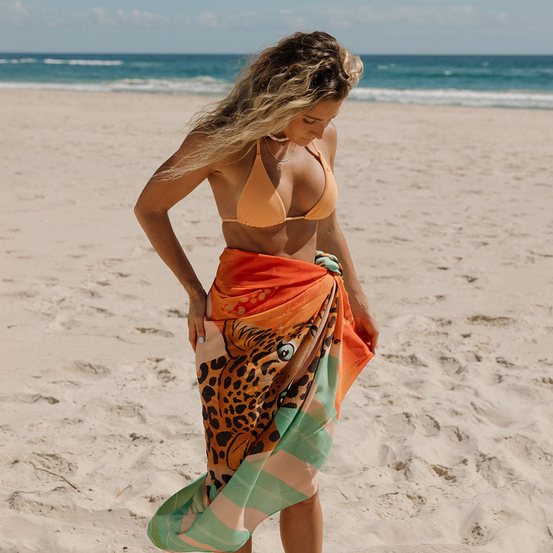 Maxi Beach Sarong | Leopard Print