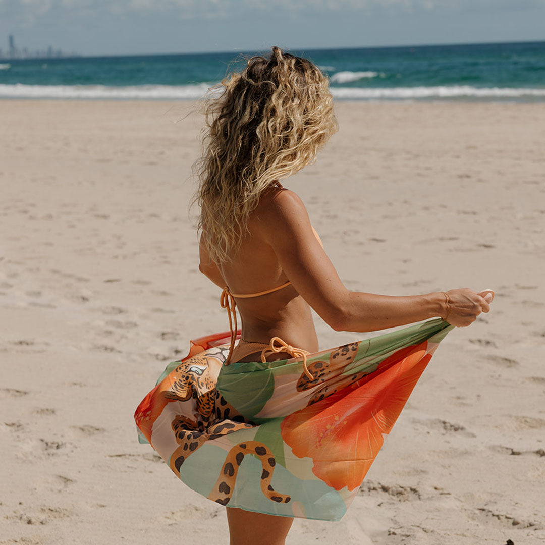Mini Beach Sarong | Leopard Print
