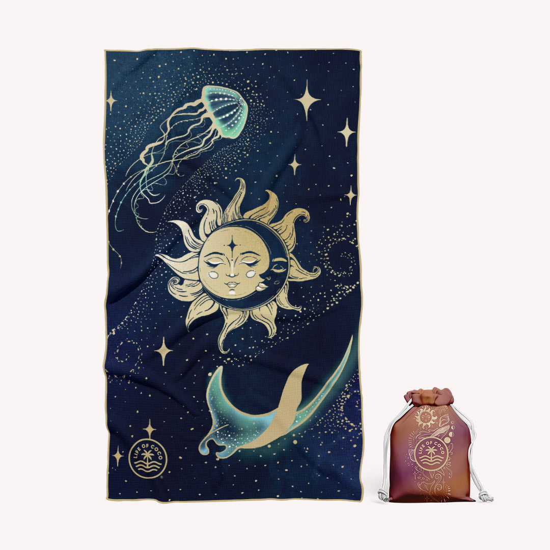 PRE ORDER Sand Free Beach Towel | Single | Sun & Moon