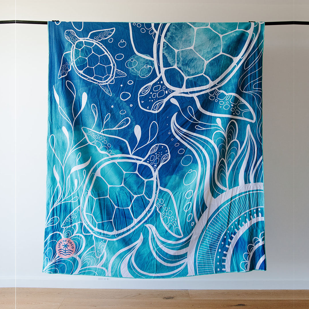 PRE-ORDER: SHIPS MAY - Whale Tale XL sand-free beach towel