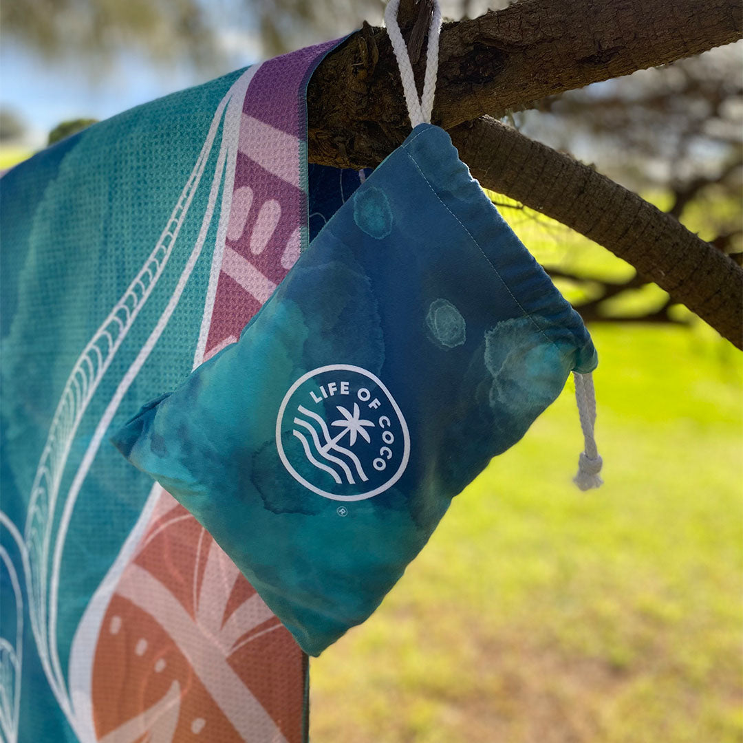 Sand-free beach towel reversible 160m x 90cm - Whale Tale