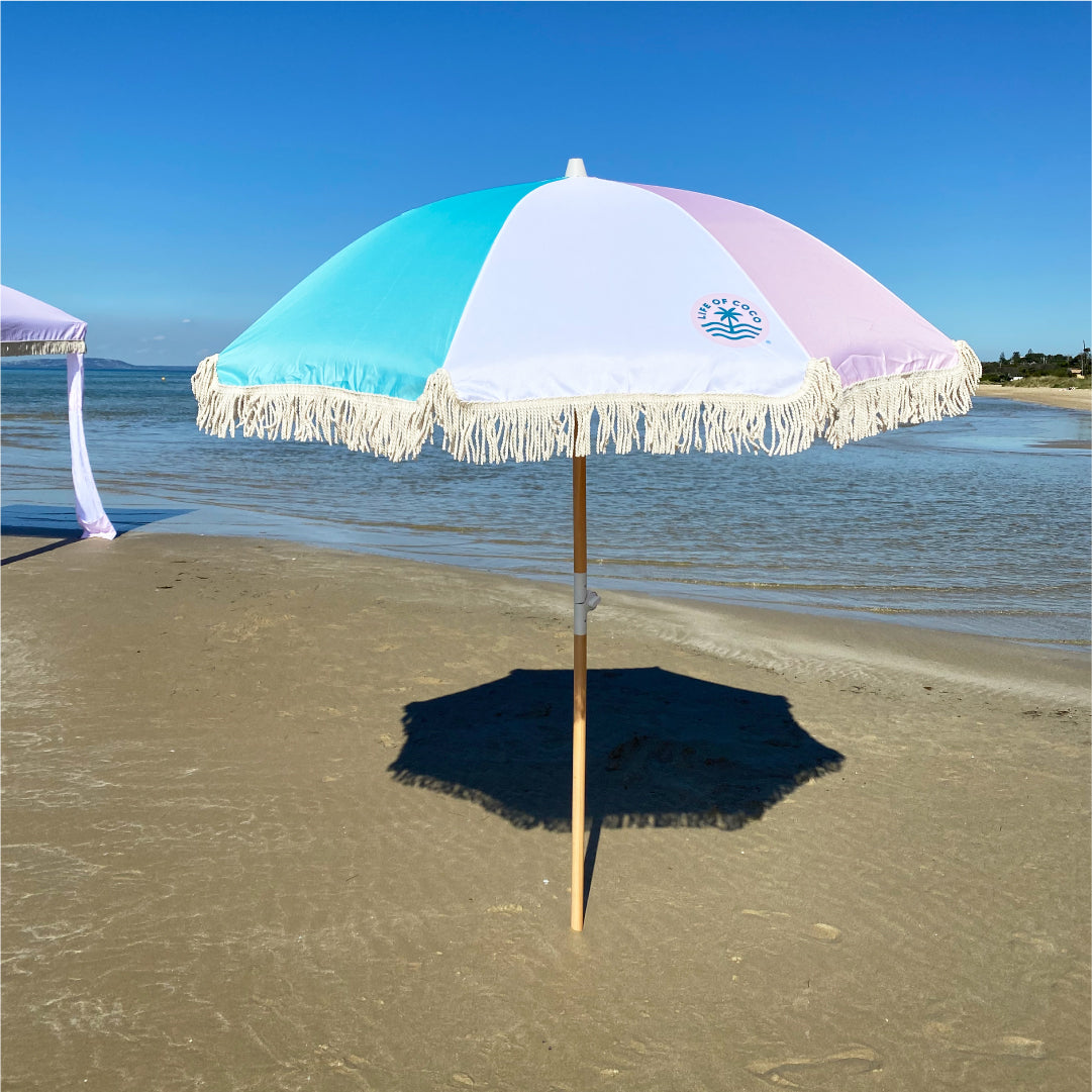 Beach Umbrella with tassels - Coco