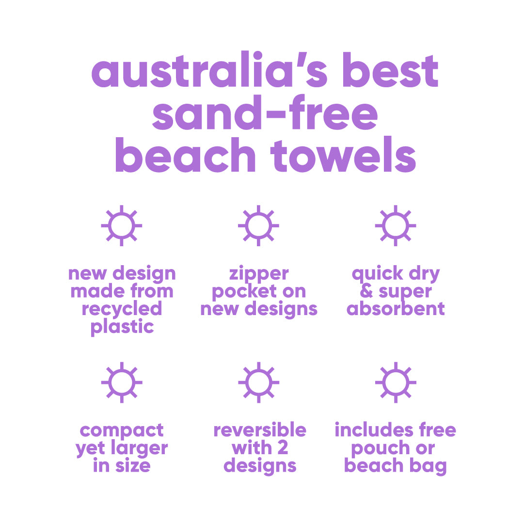 You, Me & the Sea XL sand-free beach towel