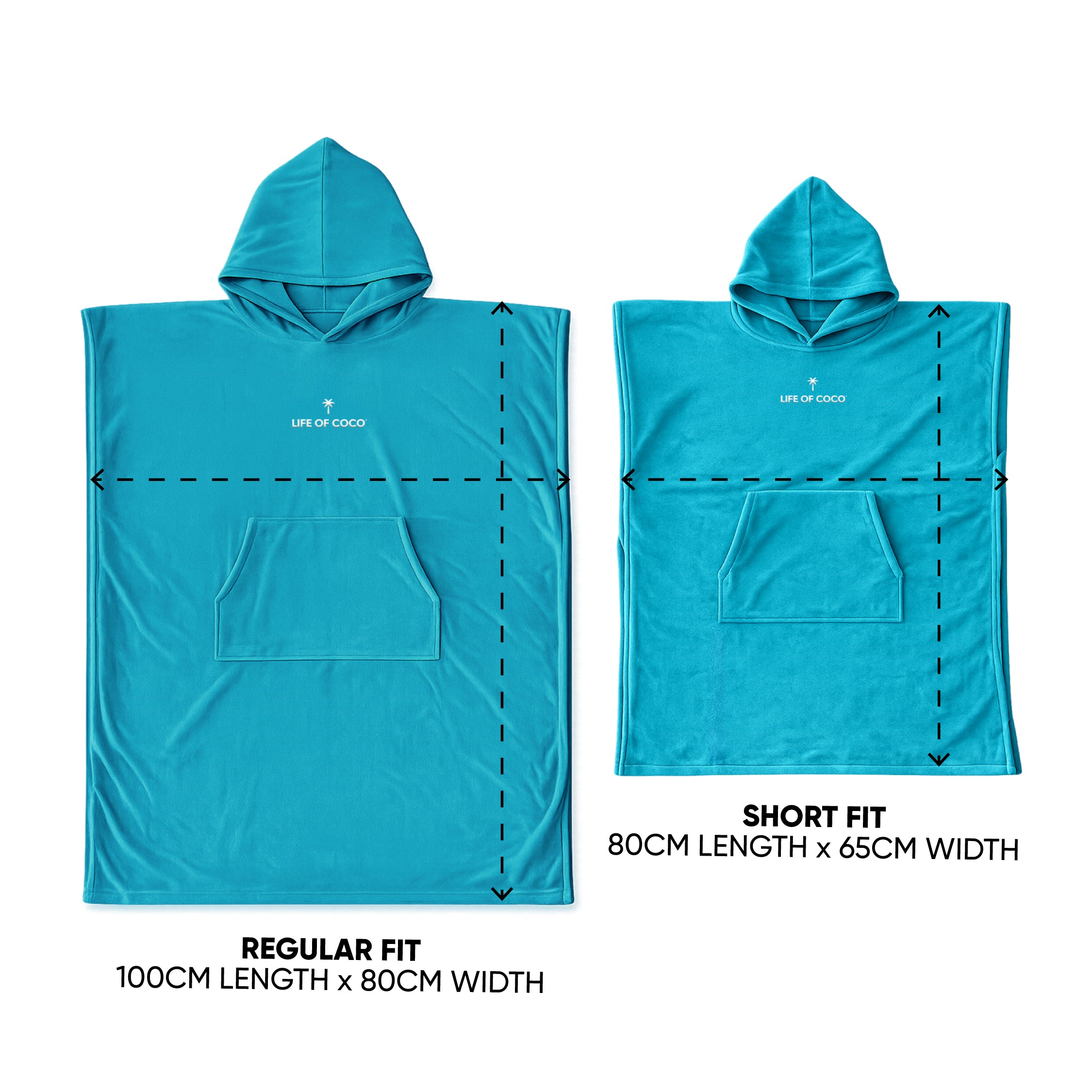 Adult Hooded Towel Poncho | Aqua
