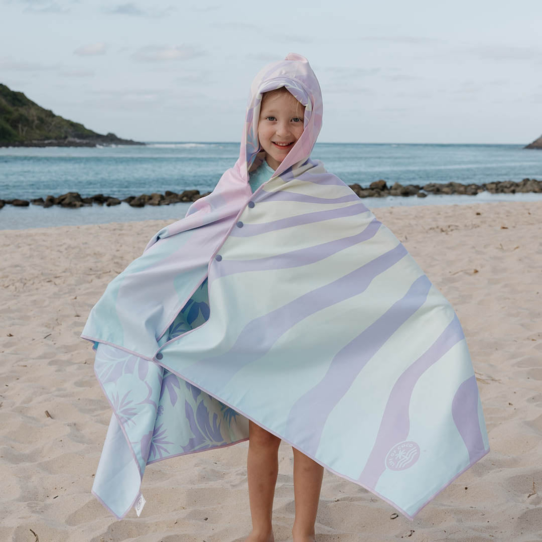 Sand Free Kids Hooded Beach Towel | Malibu