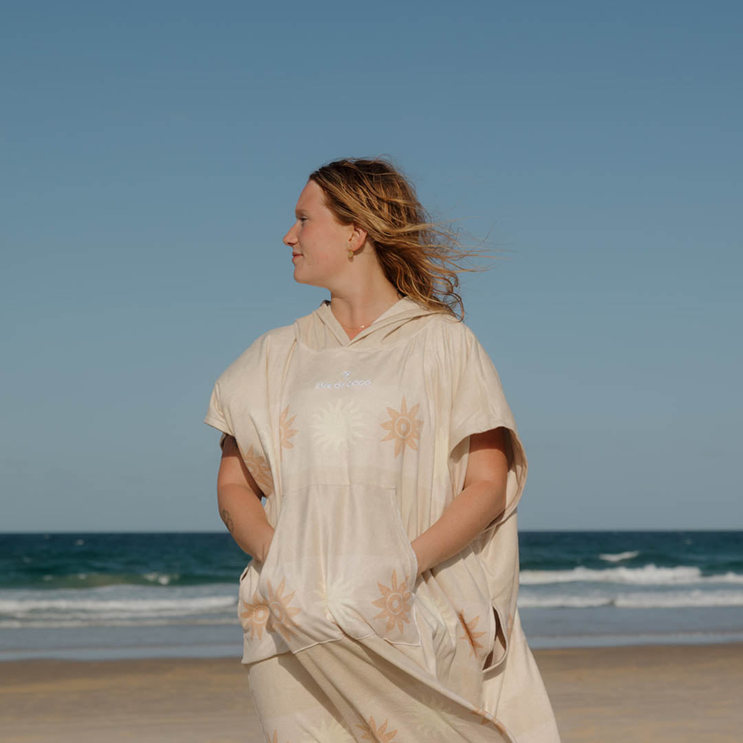Adult Hooded Towel Poncho | Sun