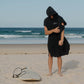 Adult Hooded Towel Poncho | Black