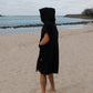 Adult Hooded Towel Poncho | Black