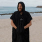 Adult Hooded Towel Poncho | Black