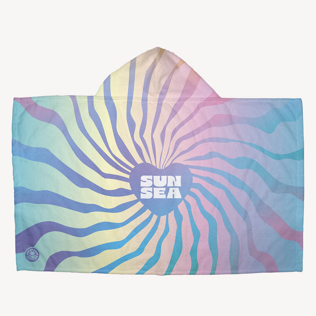 LOC Kids Hooded Sand free rainbow towel