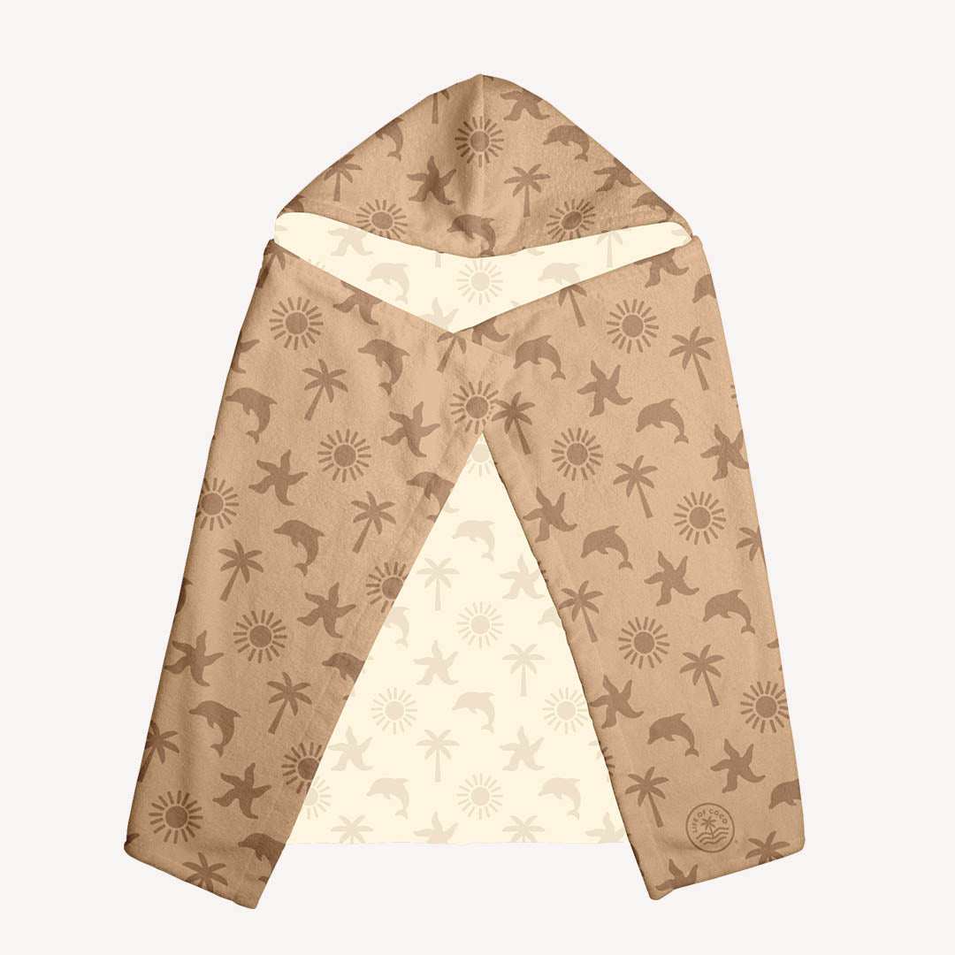 Sand Free hooded beach towel for kids