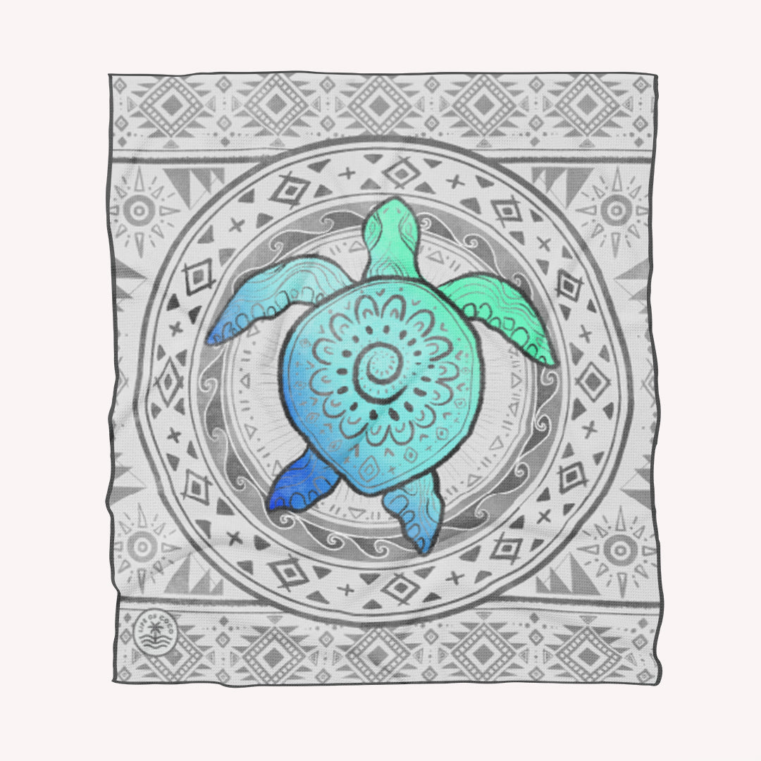Byron turtle double beach towel sand free