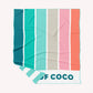 LOC Sand Free Beach Towel Double Ibiza Rainbow