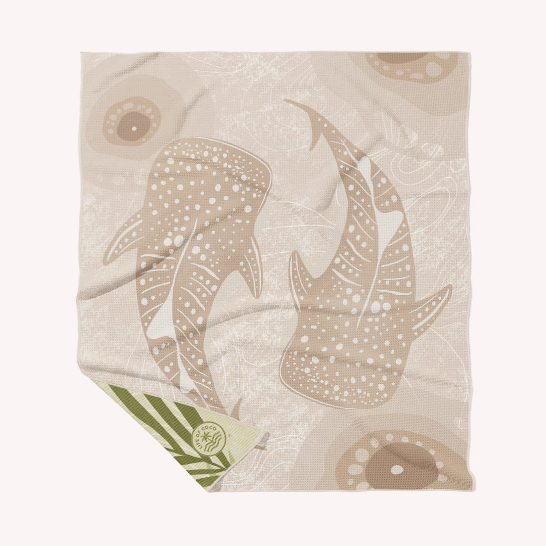 Sand Free Beach Towel LOC Ningaloo Whale 