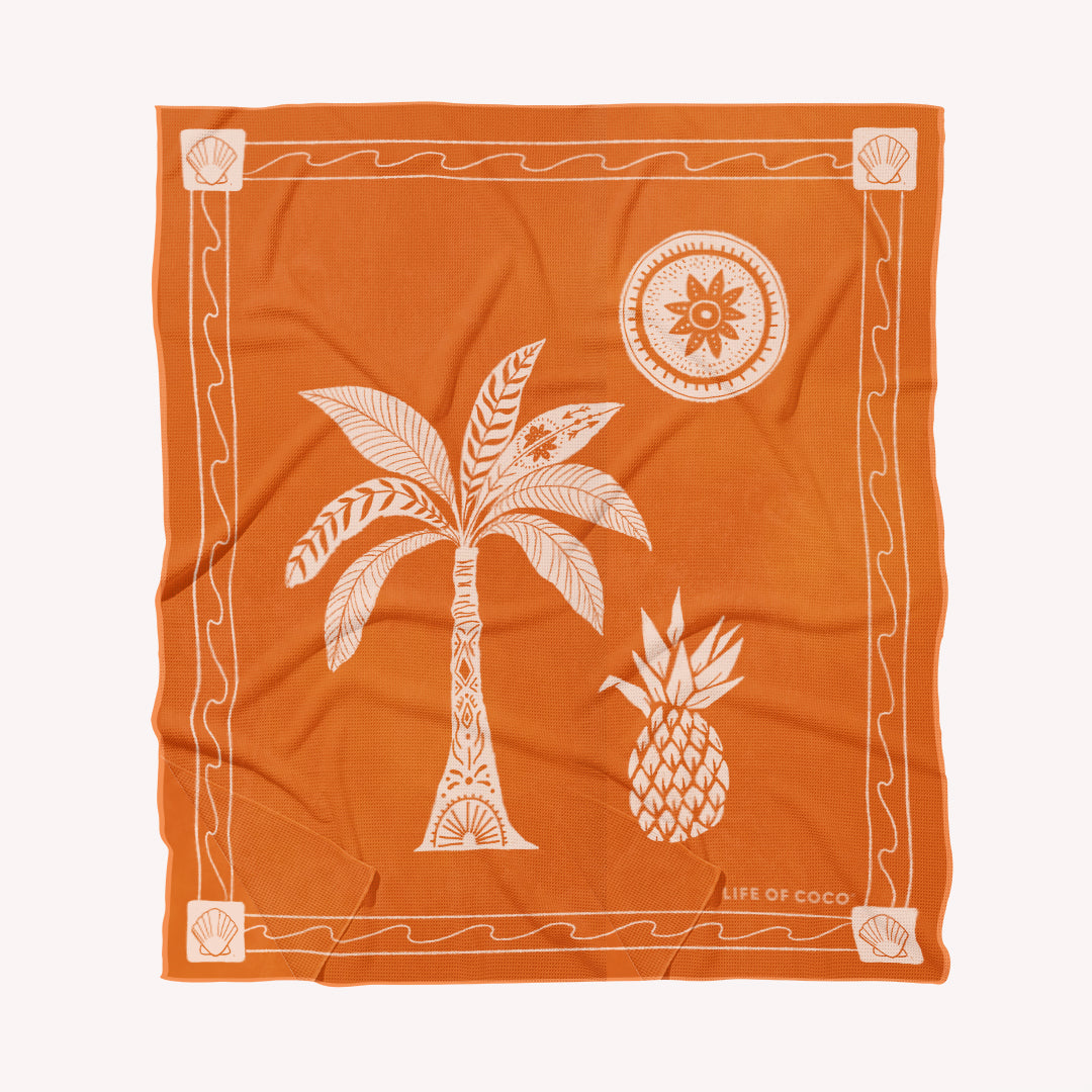 Sunflower Palm Tree Sand Free Beach Towel