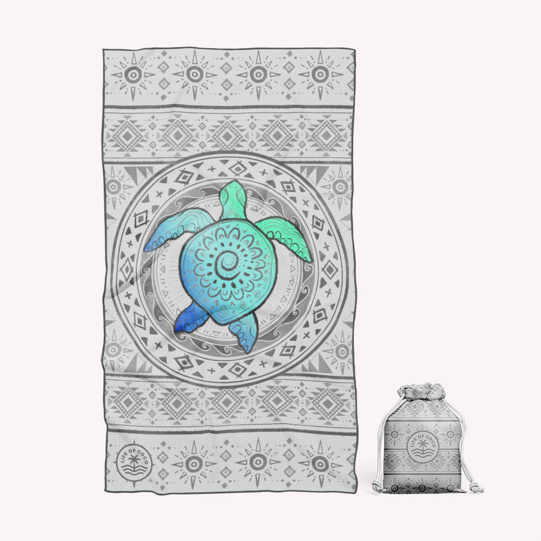 Byron turtle sun sand free beach towel